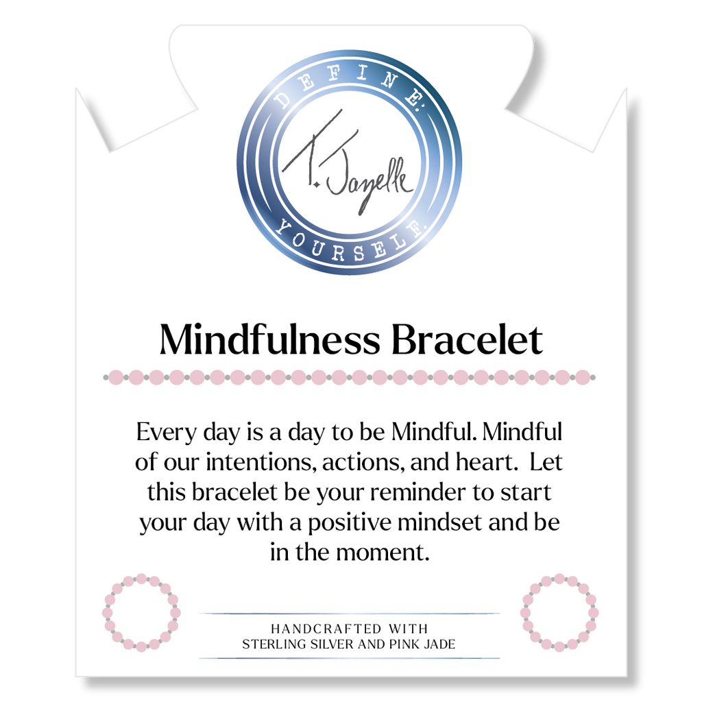 Mindfulness Collection- Pink Jade Gemstone Bracelet