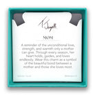 Mom Charm with Aqua Agate Gemstone Bracelet