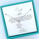 Mom Star Sterling Silver Charm Necklace