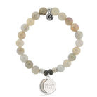Moonstone Gemstone Bracelet with 11:11 Sterling Silver Charm