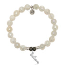 Moonstone Gemstone Bracelet with Believe in Yourself Sterling Silver Charm