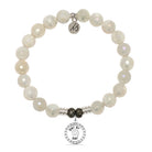 Moonstone Gemstone Bracelet with Day by Day Sterling Silver Charm