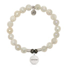 Moonstone Gemstone Bracelet with Endless Love Godmother Sterling Silver Charm