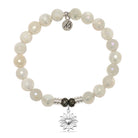 Moonstone Gemstone Bracelet with Follow Your Heart Sterling Silver Charm