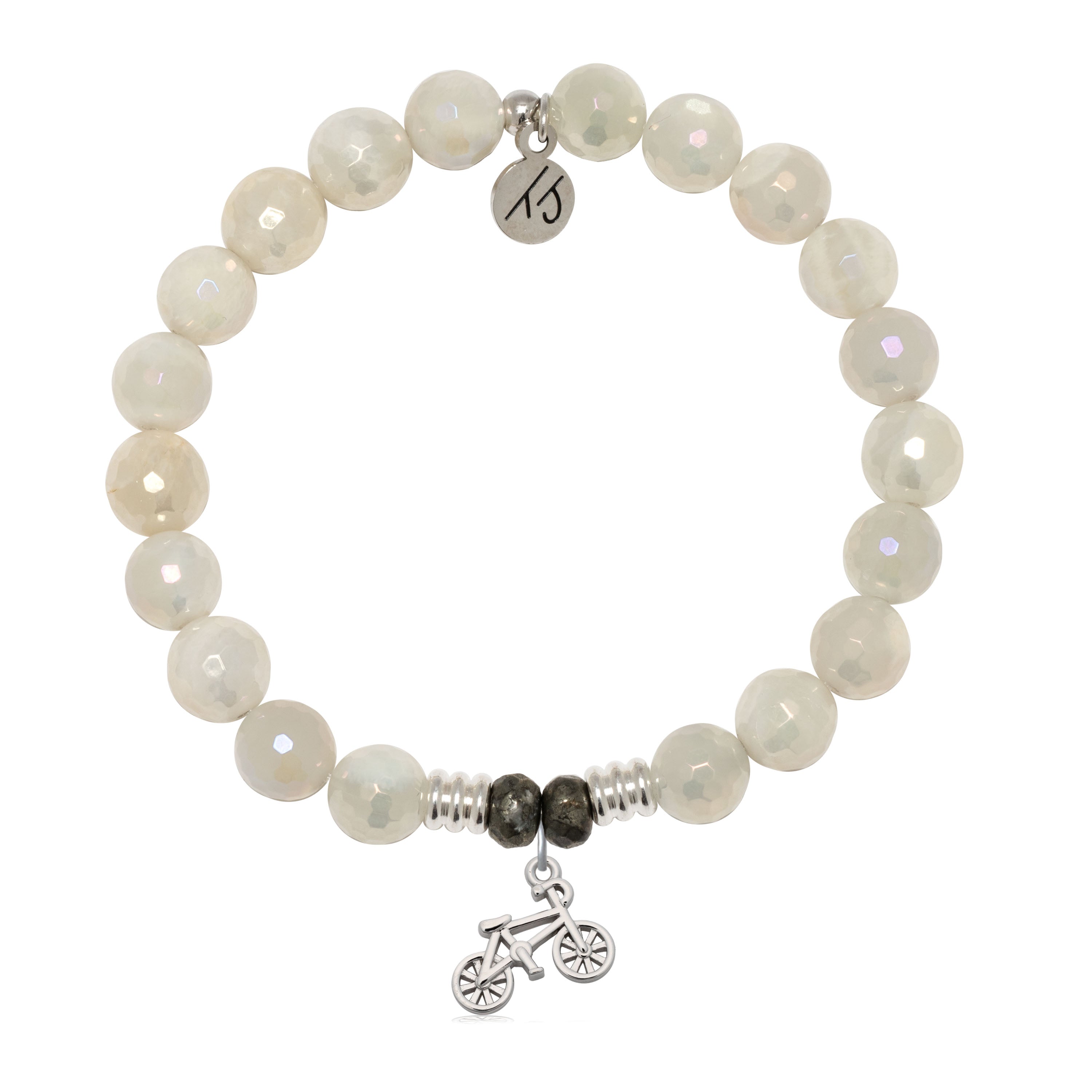 Moonstone Gemstone Bracelet with Just Cruise Sterling Silver Charm