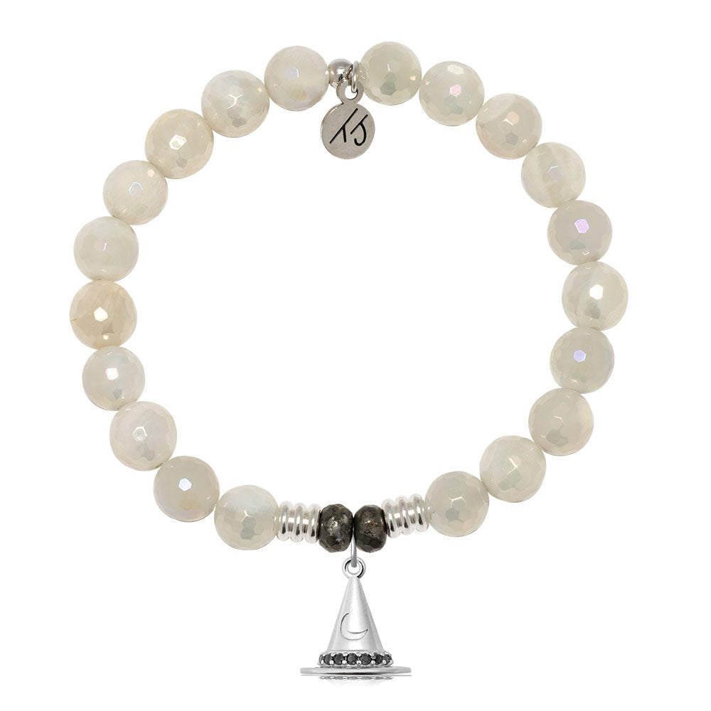 Moonstone Gemstone Bracelet with Spellbound Sterling Silver Charm