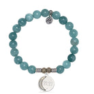 Mountain Blue Jade Gemstone Bracelet with 11:11 Sterling Silver Charm