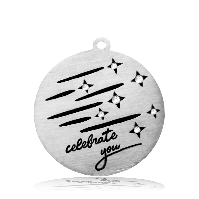 Mountain Blue Jade Gemstone Bracelet with Birthday Wishes Sterling Silver Charm