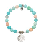 Multi Amazonite Gemstone Bracelet with 11:11 Sterling Silver Charm