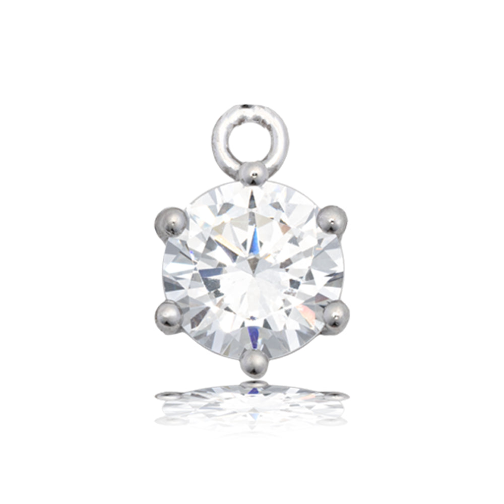 Multi Blue Jade Gemstone Bracelet with Shine Like A Diamond Sterling Silver Charm