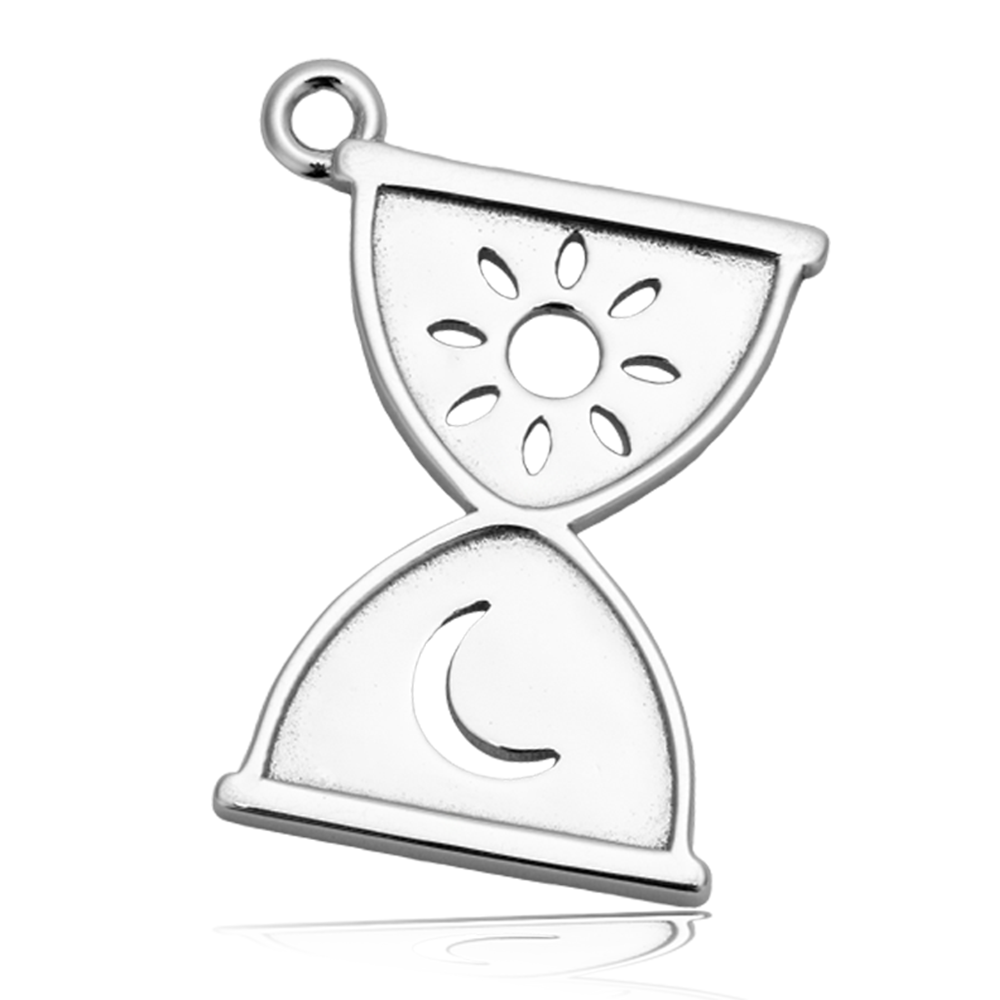 Multi Blue Jade Gemstone Bracelet with Trust in Time Sterling Silver Charm