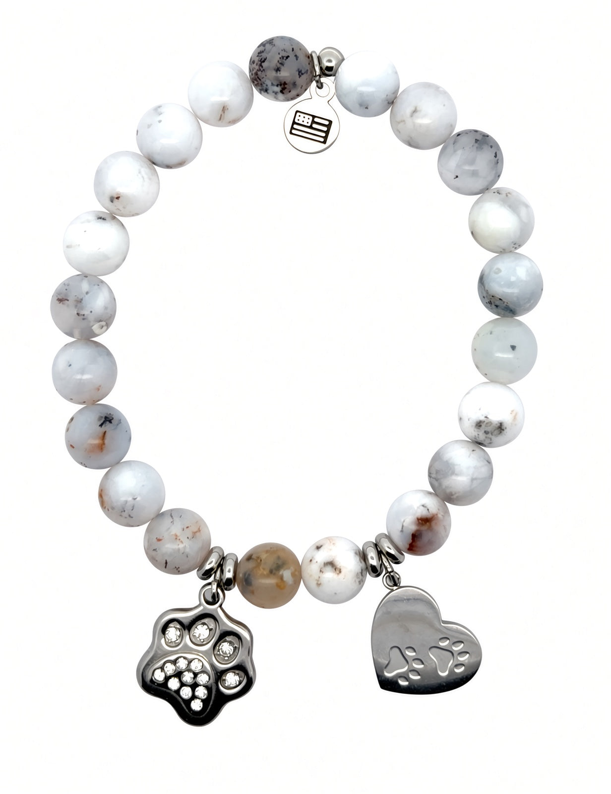 National Dog Day Exclusive with White Chalcedony Gemstone Bracelet