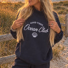 Navy Ocean Club Mock-Neck Sweatshirt