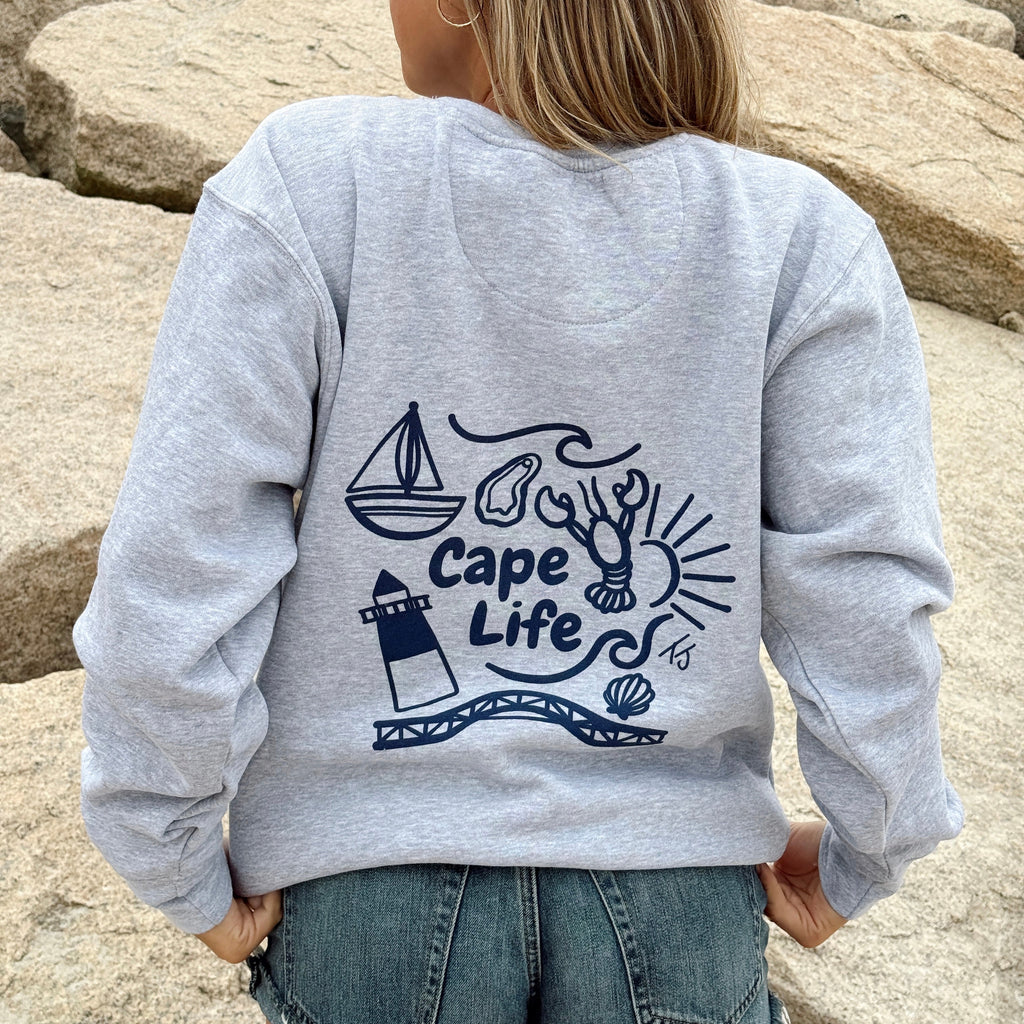 NEW Cape Life Crewneck Grey
