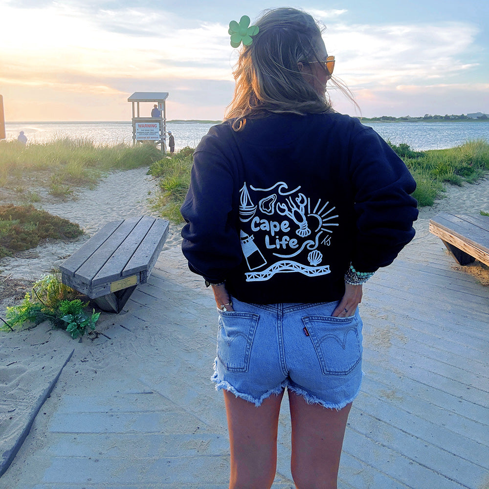 NEW Cape Life Crewneck Navy