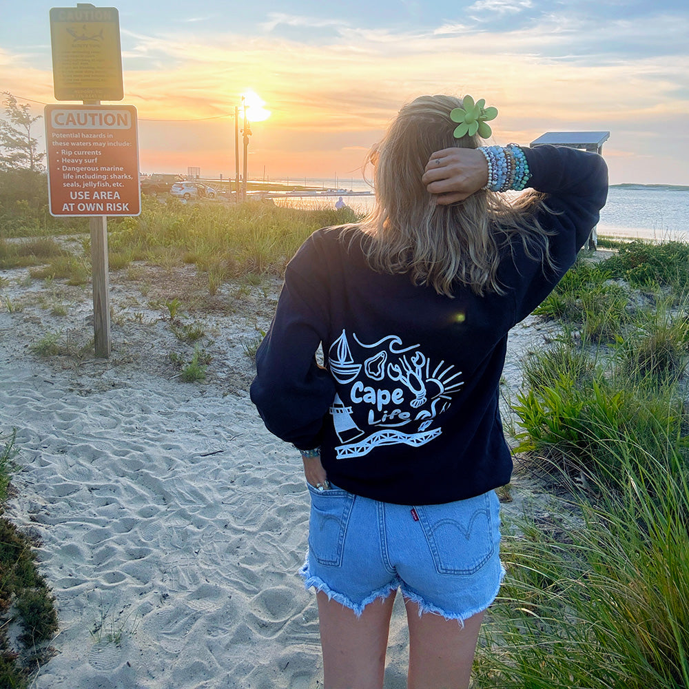 NEW Cape Life Crewneck Navy