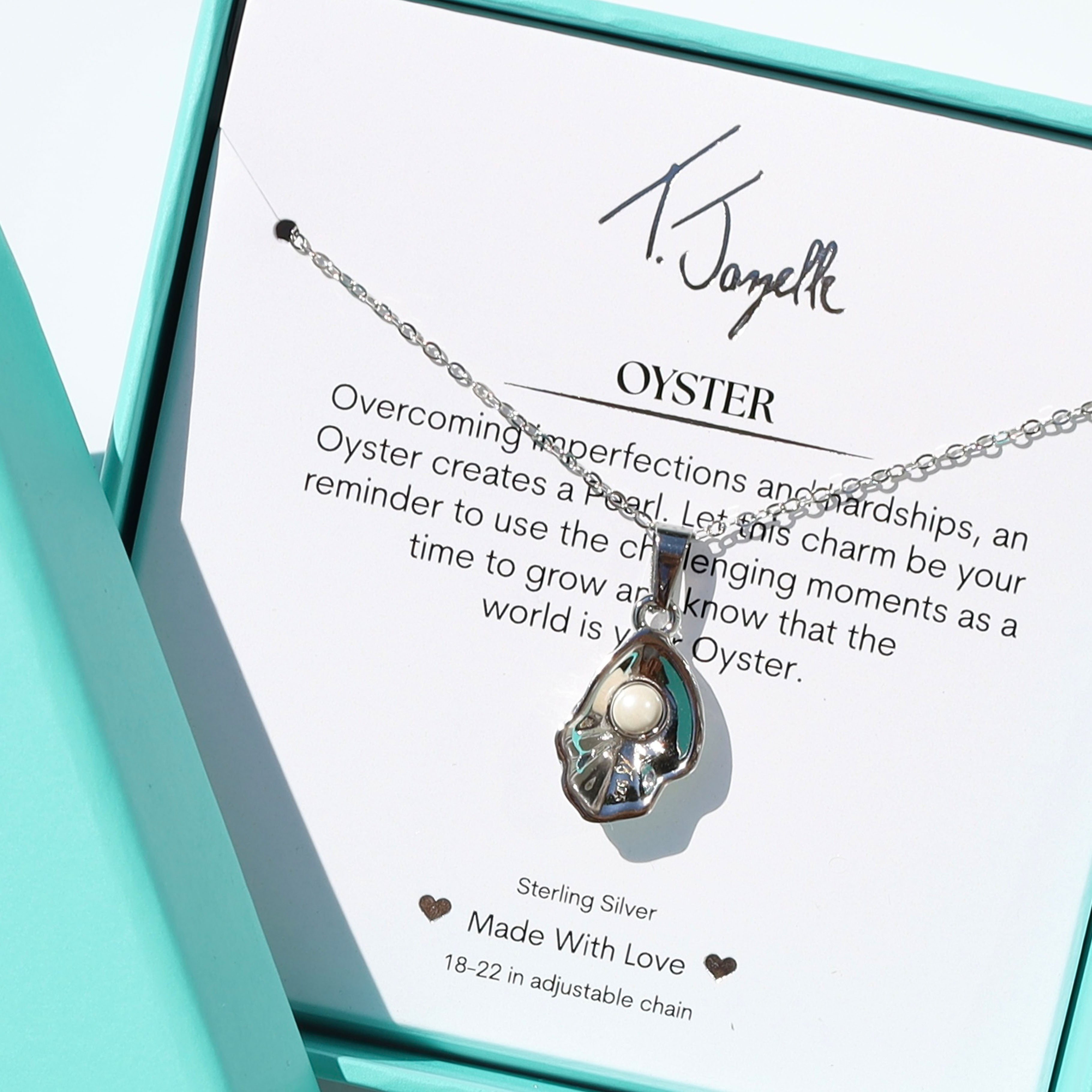 Oyster Sterling Silver Charm Necklace