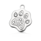 Paw CZ Charm with Moonstone Gemstone Bracelet