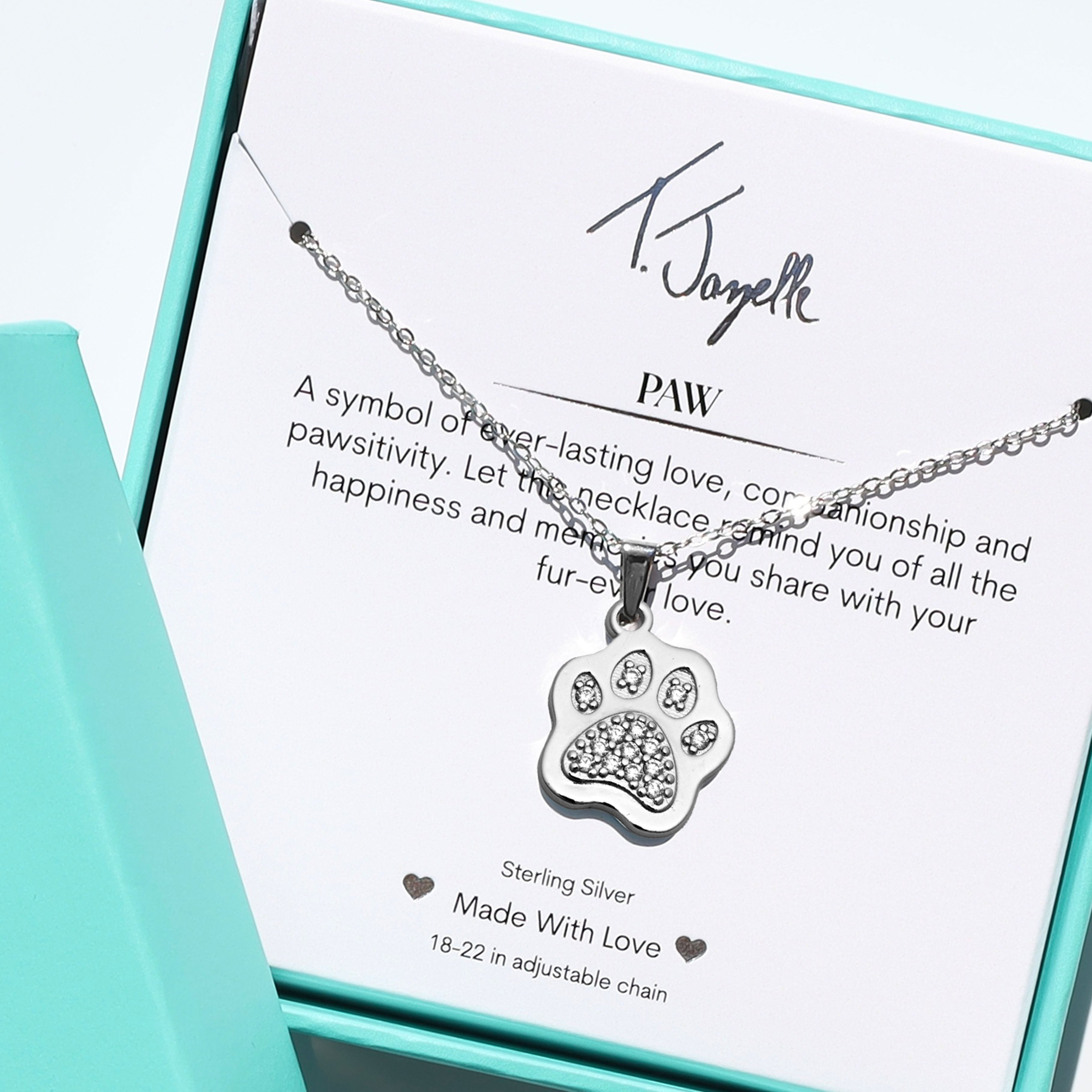 Paw Sterling Silver Charm Necklace