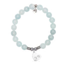 Paws of Love Charm with Blue Aquamarine Jade Gemstone Bracelet
