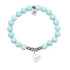 Paws of Love Charm with Blue Turquoise Gemstone Bracelet