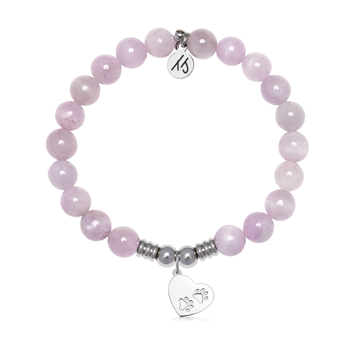 Paws of Love Charm with Kunzite Gemstone Bracelet