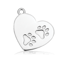 Paws of Love Charm with Pink Chalcedony Gemstone Bracelet