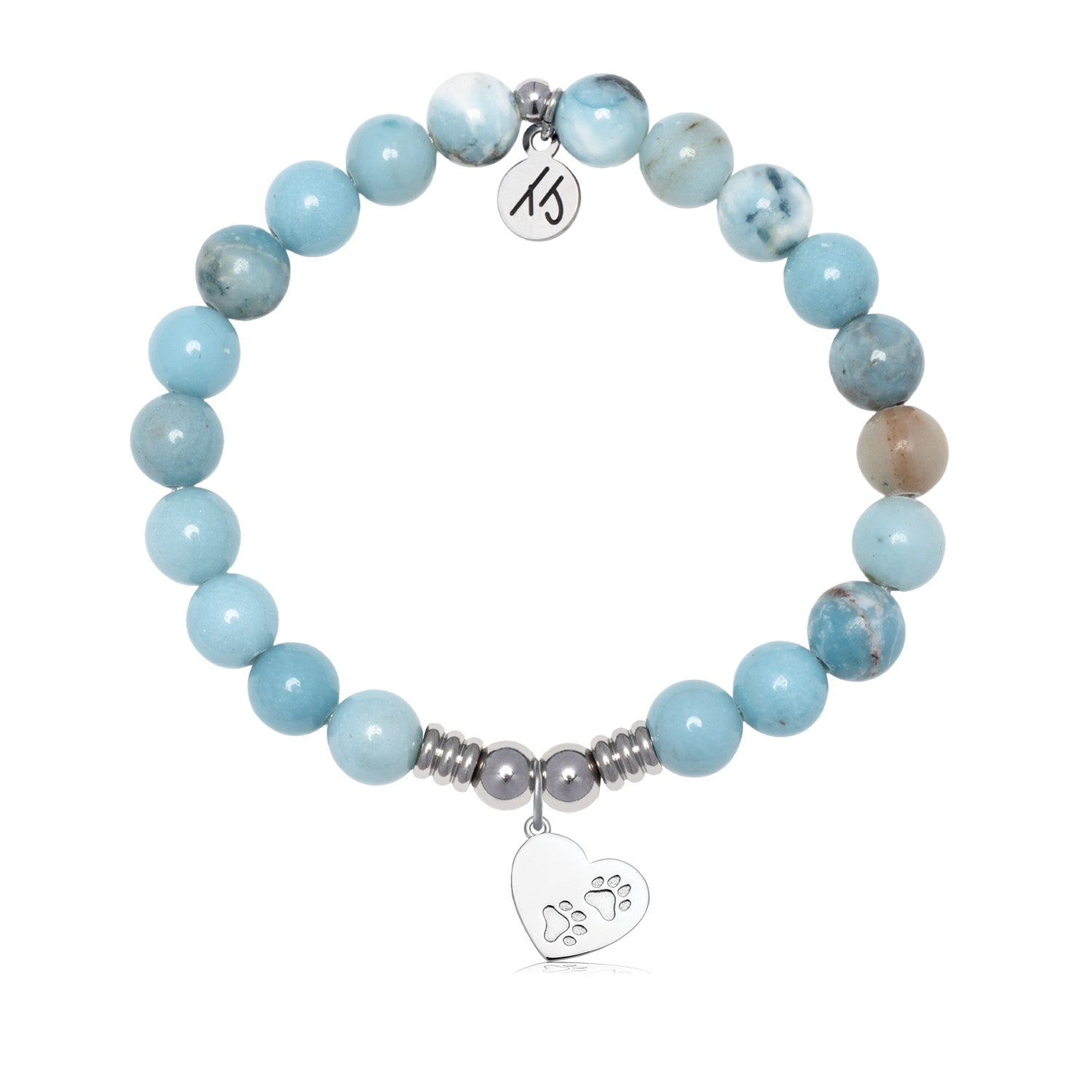 Paws of Love with Larimar Jasper Gemstone Bracelet