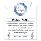 Peach Moonstone Gemstone Bracelet with Music Note Sterling Silver Charm