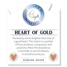 Peach Moonstone Stone Bracelet with Heart of Gold Sterling Silver Charm