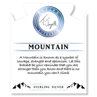 Peach Moonstone Stone Bracelet with Mountain Cutout Sterling Silver Charm