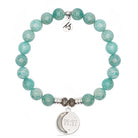 Peruvian Amazonite Gemstone Bracelet with 11:11 Sterling Silver Charm