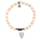 Pink Champagne Cats Eye Gemstone Bracelet with You Are Loved Sterling Silver Charm