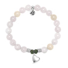 Pink Morganite Gemstone Bracelet with Love The Life You Live Sterling Silver Charm