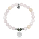 Pink Morganite Gemstone Bracelet with Love You More Sterling Silver Charm
