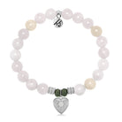 Pink Morganite Gemstone Bracelet with Self Love Sterling Silver Charm