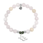 Pink Morganite Gemstone Bracelet with XO Sterling Silver Charm