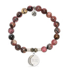Pink Rhodonite Gemstone Bracelet with 11:11 Sterling Silver Charm