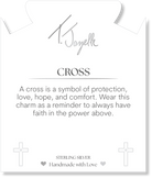 Pink Selenite Gemstone Bracelet with Cross CZ Sterling Silver Charm