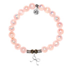 Pink Selenite Gemstone Bracelet with You are A Gift Sterling Silver Charm
