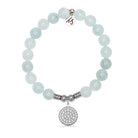Positivity Charm with Blue Aquamarine Jade Gemstone Bracelet