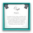 Prayers Charm with White Natural Agate Gemstone Bracelet