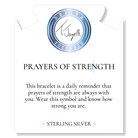 Prayers Collection: Aqua Fire Agate Gemstone Bracelet with Prayers of Strength Sterling Silver Charm