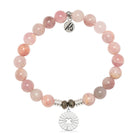 Prayers Collection: Madagascar Quartz Gemstone Bracelet with Prayers of Luck Sterling Silver Charm