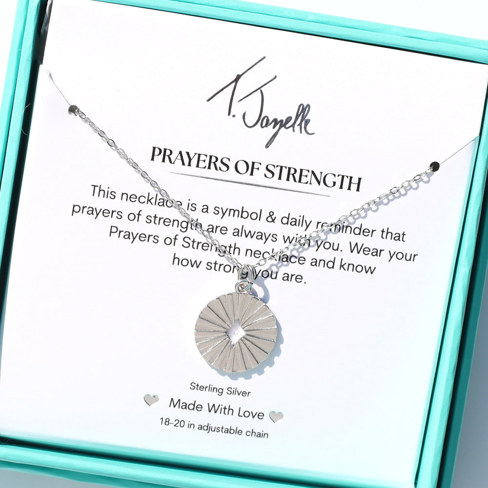 Prayers Collection: Prayers of Strength Sterling Silver Charm Necklace