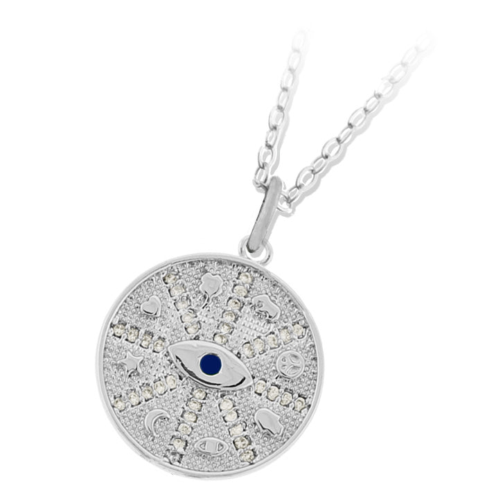 Protection Sterling Silver Charm Necklace