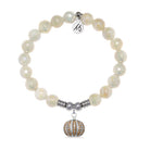 Pumpkin Charm with Moonstone Gemstone Bracelet
