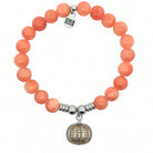 Pumpkin Charm with Orange Jade Gemstone Bracelet Faire