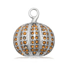 Pumpkin Charm with Pink Chalcedony Gemstone Bracelet