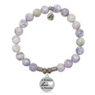 Purple Turquoise Gemstone Bracelet with Father's Love Sterling Silver Charm